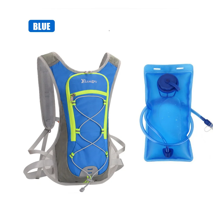 blue with bag 2 в 1 велосипедный рюкзак водонепроницаемая сумка через плечо ультралегкий спортивный рюкзак для верховой езды MTB гидратационный рюкзак сумка для бега велосипеда - Цвет: blue with bag