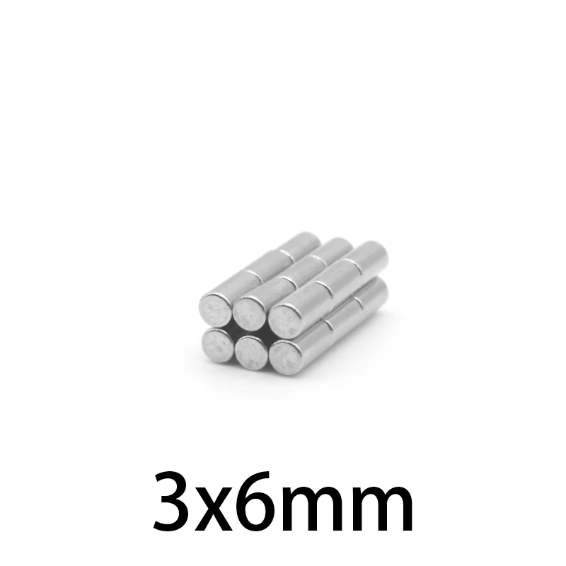 

20-1000pcs 3x6mm Powerful Strong Magnetic Magnets 3mmx6mm Permanent Neodymium Magnets disc 3*6mm Small Round Magnet 3*6