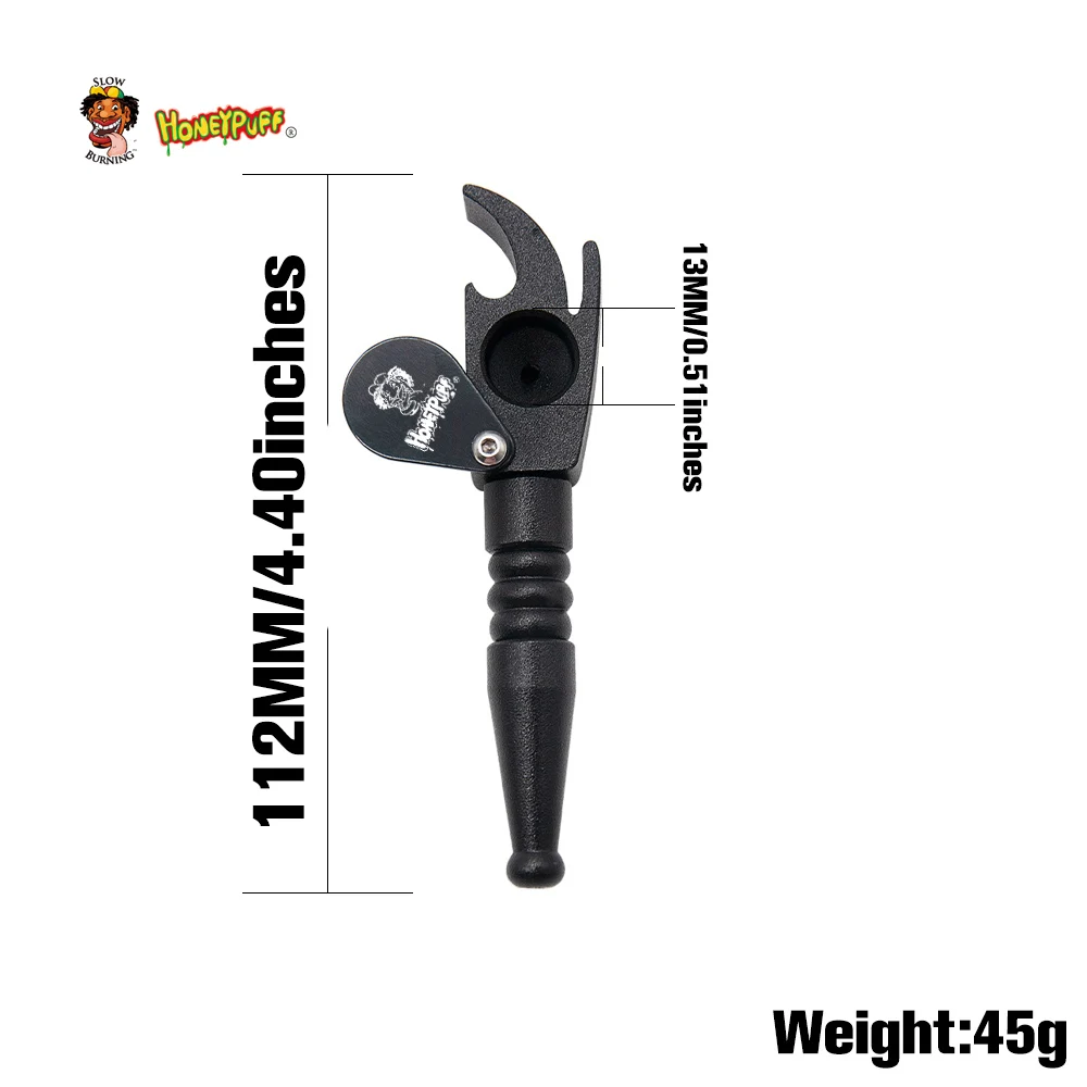 Многофункциональная алюминиевая курительная трубка HONEYPUFF 112 мм штопор в форме