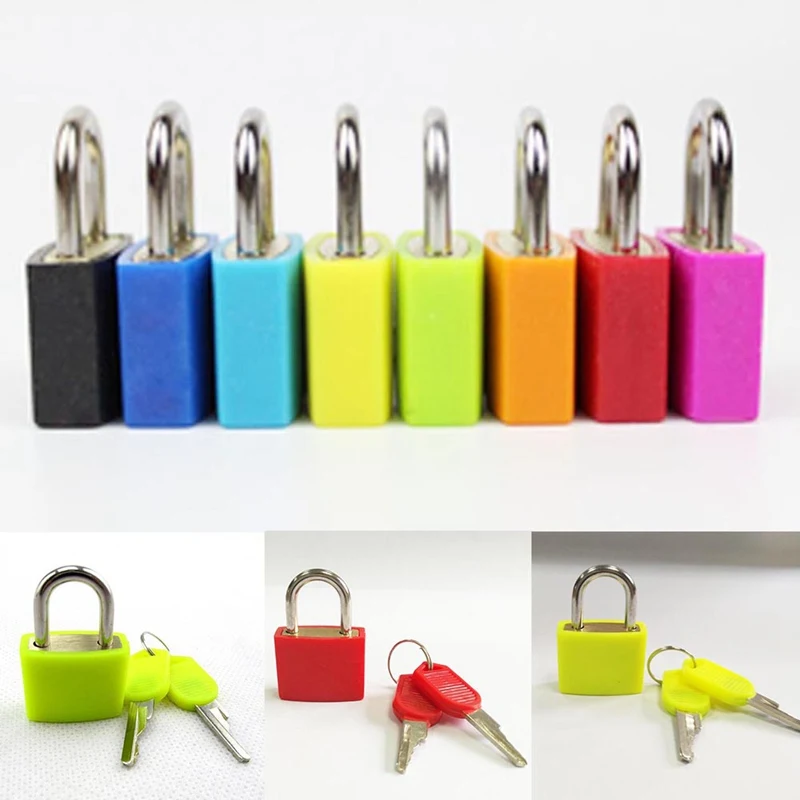 Горячая продажа 23 мм латунь 8 цветов маленький мини-замок для багажа путешествий
