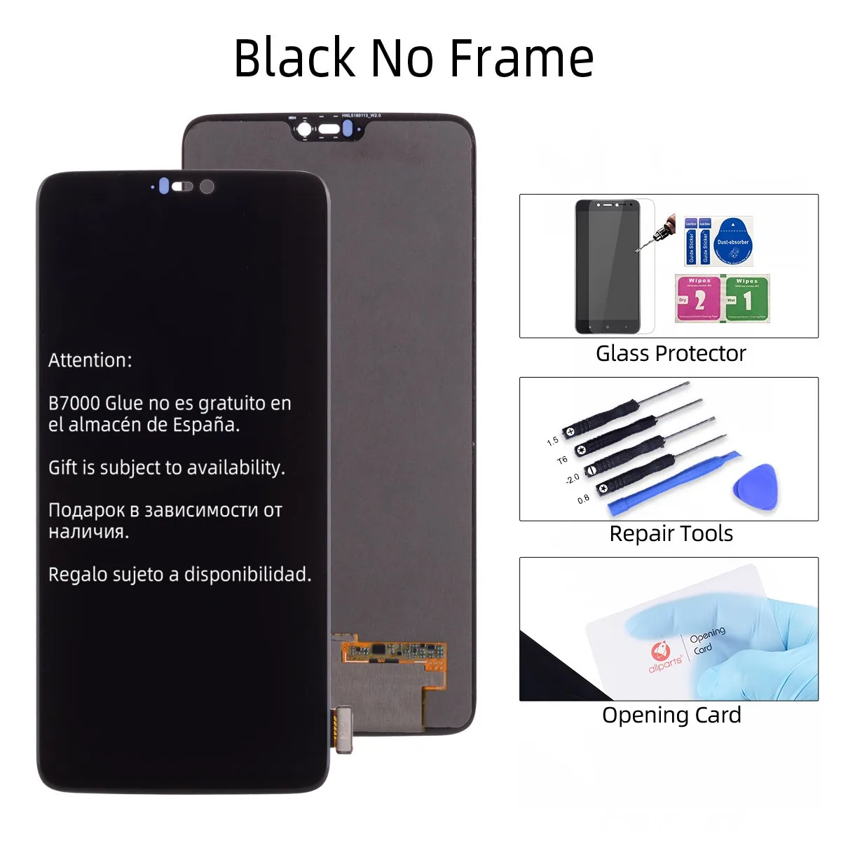 Black AMOLED Дисплей для Oneplus 6 LCD в сборе с тачскрином 6.28'' черный - Цвет: Black