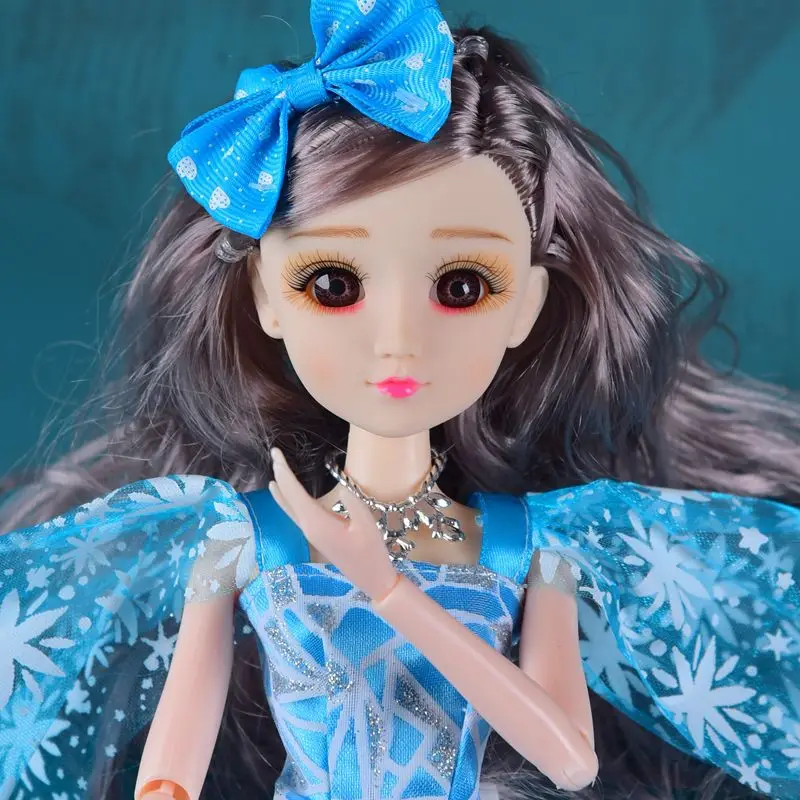 

New BJD 36CM Doll 11 Joint Doll with Clothes Shoes Dress Up Girl Fashion Play House Makeup 4D Artificial Eyes Girl Best Gift