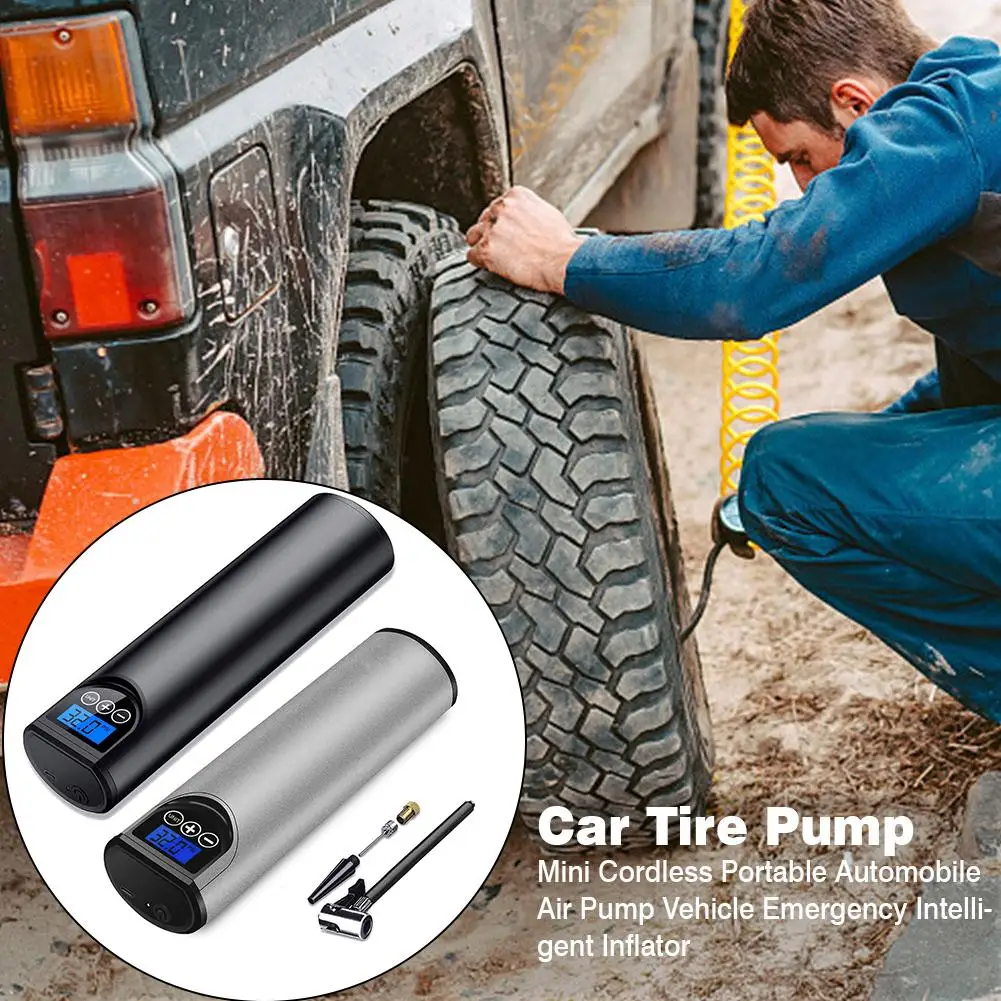 barato Bomba De Ar Recarregável Pneu Inflator Mini Digital Sem Fio Portátil Compressor 150psi Pneu Carro Bomba Para Carro Bicicleta Pneus Bolas