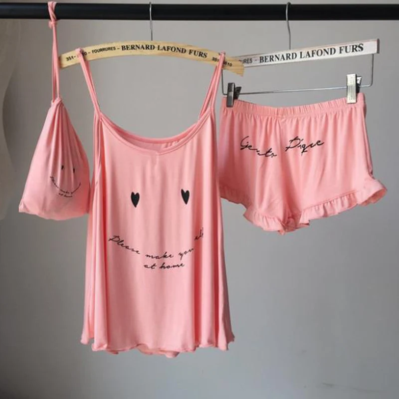 

Spring and summer single new women's suits, modal printed smiley face clothes, casual two-piece pajamas M11