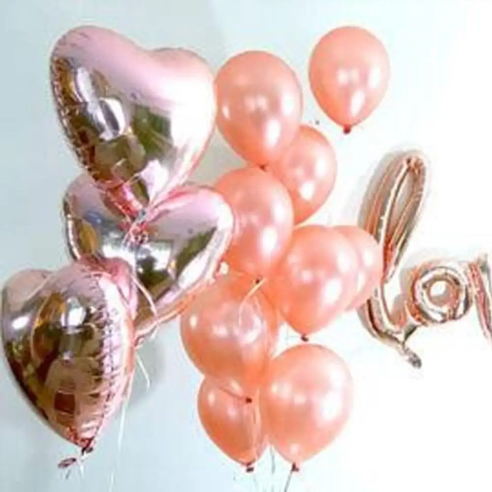 14pcs Confetti Air Balloon Happy Birthday Party Ballons Metallic Balloons Baby Shower Supplies Wedding Helium Baloons | Дом и сад