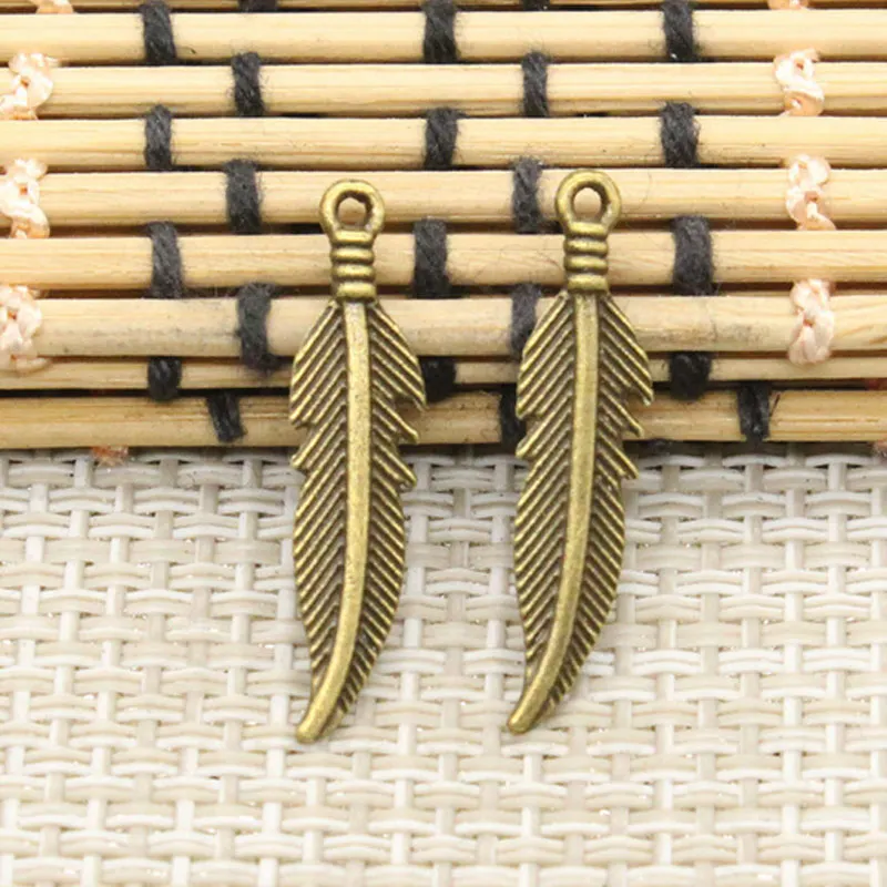 

Wholesale 4-50Pcs Feather Charm Pendant For Make Necklaces, Bracelets, Keychains And Earrings DIY Jewelry Aesthetic Accessories