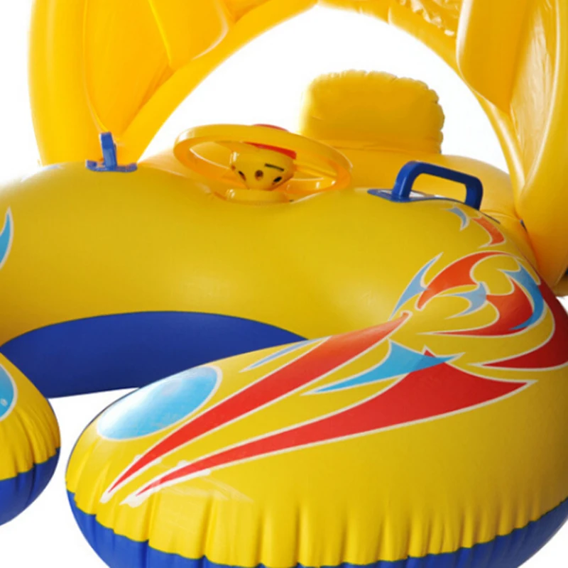 ПВХ надувное кольцо для купания мамы и ребенка двойное матери солнцезащитный