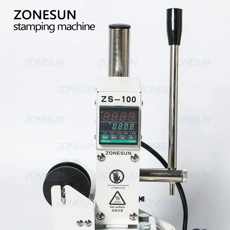 ZONESUN ZS 100A пользовательский ручной логотип кожа бумага Горячая фольга штамповка