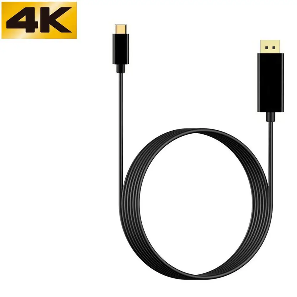 4K 60Hz USB TYPE C к DisplayPort Кабель 1 8 m * 2K 3 DP конвертер UHD кабель для HDTV монитора проектора и