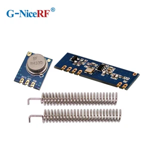 Комплект радиочастотных модулей ASK 433 МГц (радиочастотный передатчик STX882 + радиочастотный приемник SRX882)+ 2 шт. никелированных пружинных антенн, бесплатная доставка