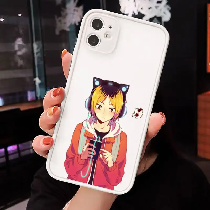 

Kenma Kozume of Haikyuu Anime Phone Cases matte transparent For white iPhone 7 8 x xs xr 11 12 pro plus max mini Clear Funda
