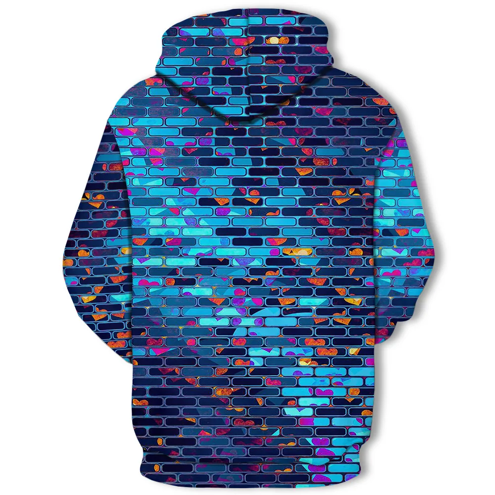 

Striped Lattice Pattern 3D Printed Hoodies 2021 Spring Men Women New High Street Sweatshirts Fashion Streetwear Pullovers Tops