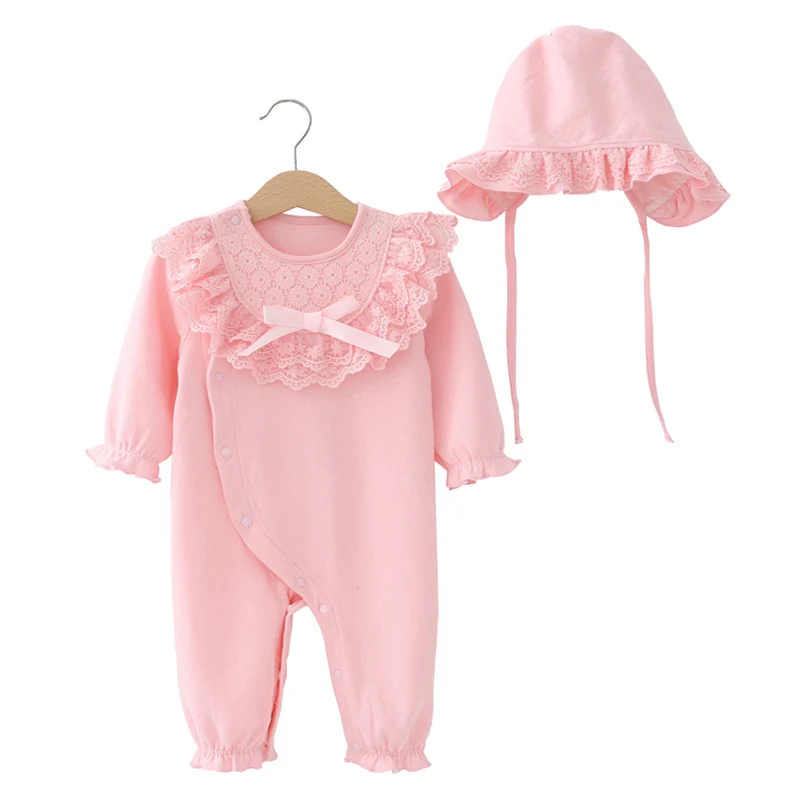 Детский хлопковый комбинезон с шапкой на весну и осень|Ромперы| |