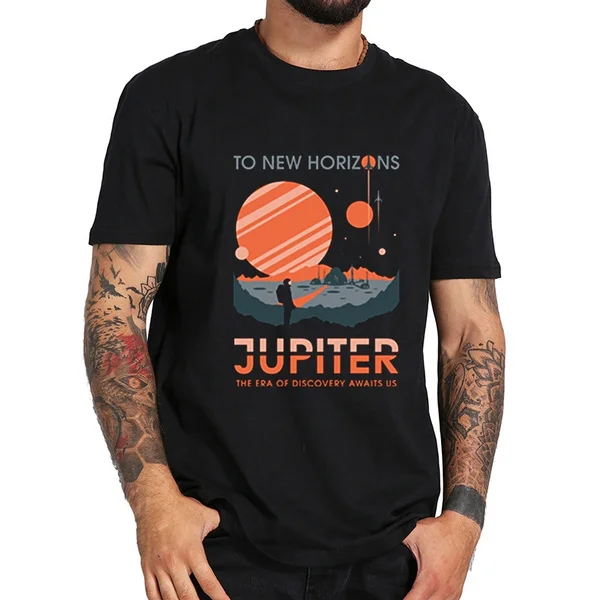 

to new horizons T Shirt Tee Shirts Men Crew Neck Short Sleeve T-Shirts Popular Cotton Big Size