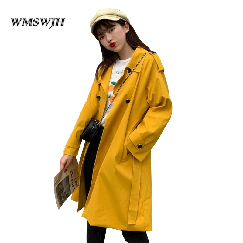 Wmswjh женская одежда 2019 Осенняя ветровка женское длинное пальто новый стиль