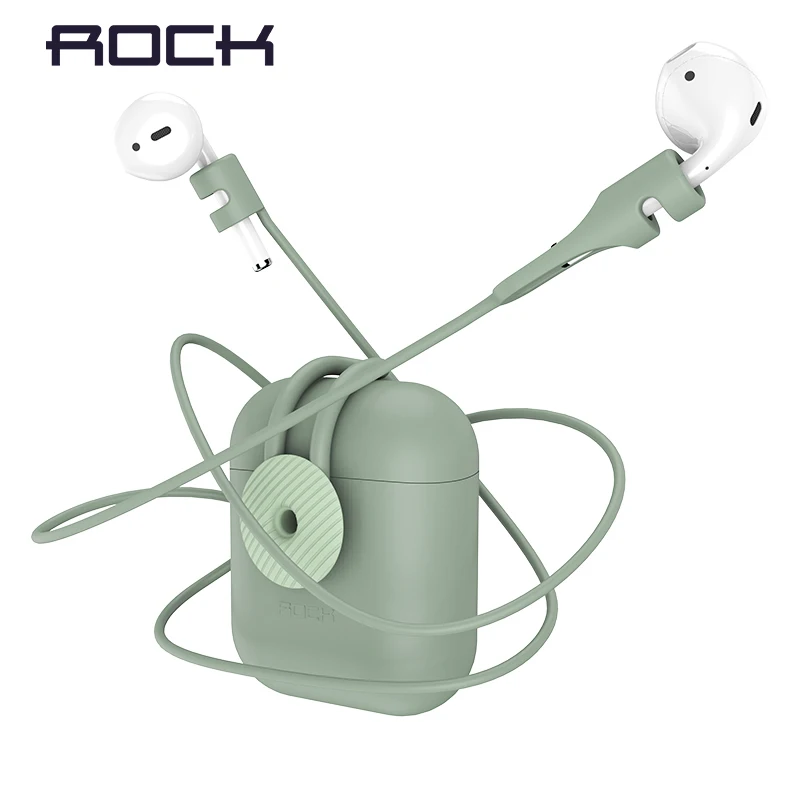 ROCK Новый Мягкий силиконовый чехол для Apple Airpods противоударный 1 2 наушников s