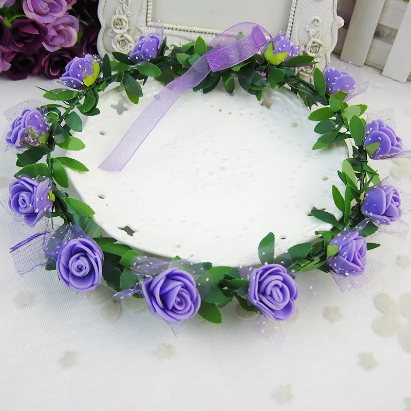 Женский цветочный венок Свадебный невесты цветочная гирлянда повязка на голову