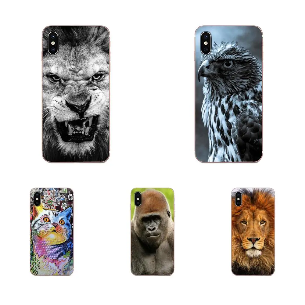 Дизайнерские новые Джунгли животных Волк тигр лев кошка для huawei Honor mate 7 7A 8 9 10 20 V8 V9