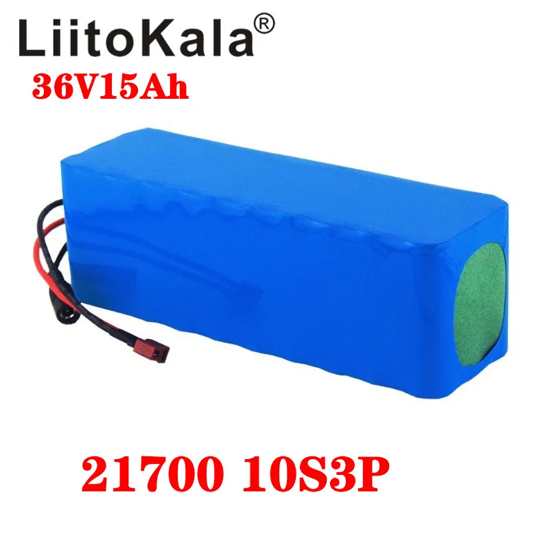 Аккумулятор LiitoKala 36 В 12 а/ч 15 10 А/ч 8 21700 аккумулятор 5000 мА/ч 500 Вт высокой мощности 42
