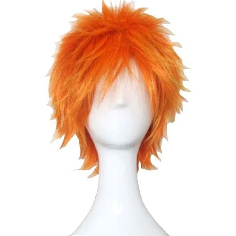 

Японский аниме отбеливатель Kurosaki Ichigo парик мужской Uchiha Sasuke косплей парик из оранжевых волос комикс-con Irie Shouichi парик + шапочка парик