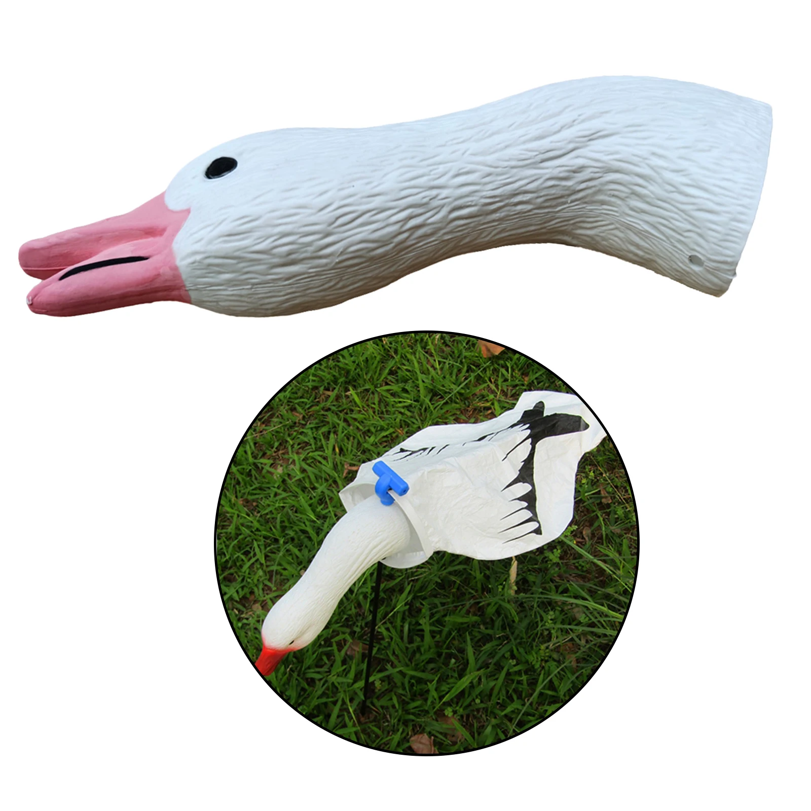 

Flexible Hunting Snow Goose Head Lifelike Neck Filler Socks Drake Geese