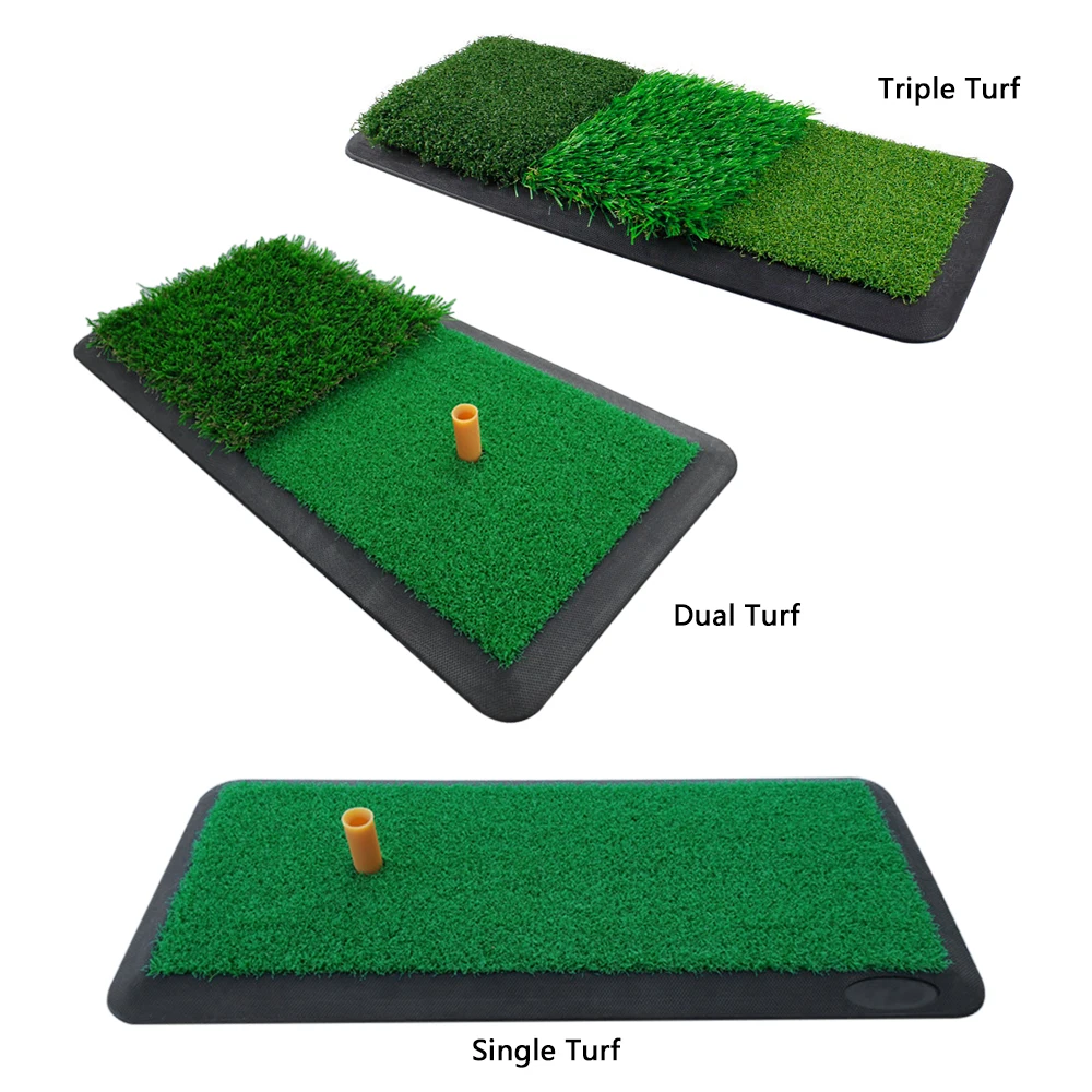 

Outdoor Golf Hitting Mat Golf Training Aids With Rubber Tee Holder Driving Chipping Putting Golf Hitting Grass Accessories