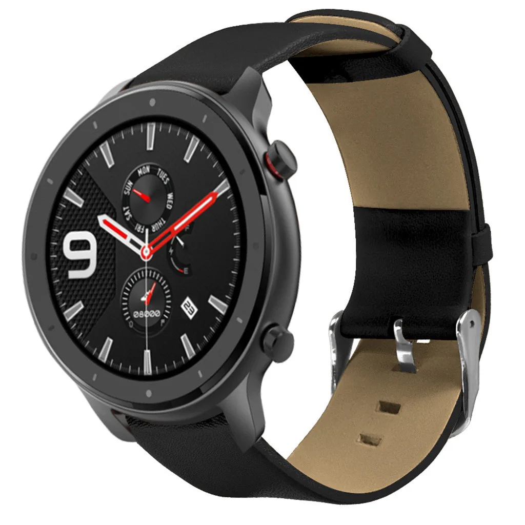 Кожаный ремешок для Huami AMAZFIT GTR 47 мм смарт-часы легкий заменить мужчин t Band