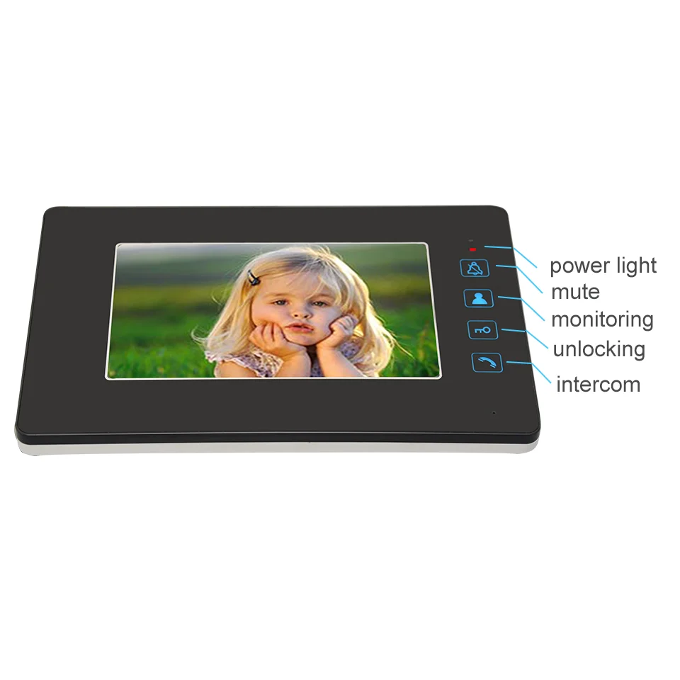 7 дюймов монитор видео Звонок домой переговорное устройство проводного