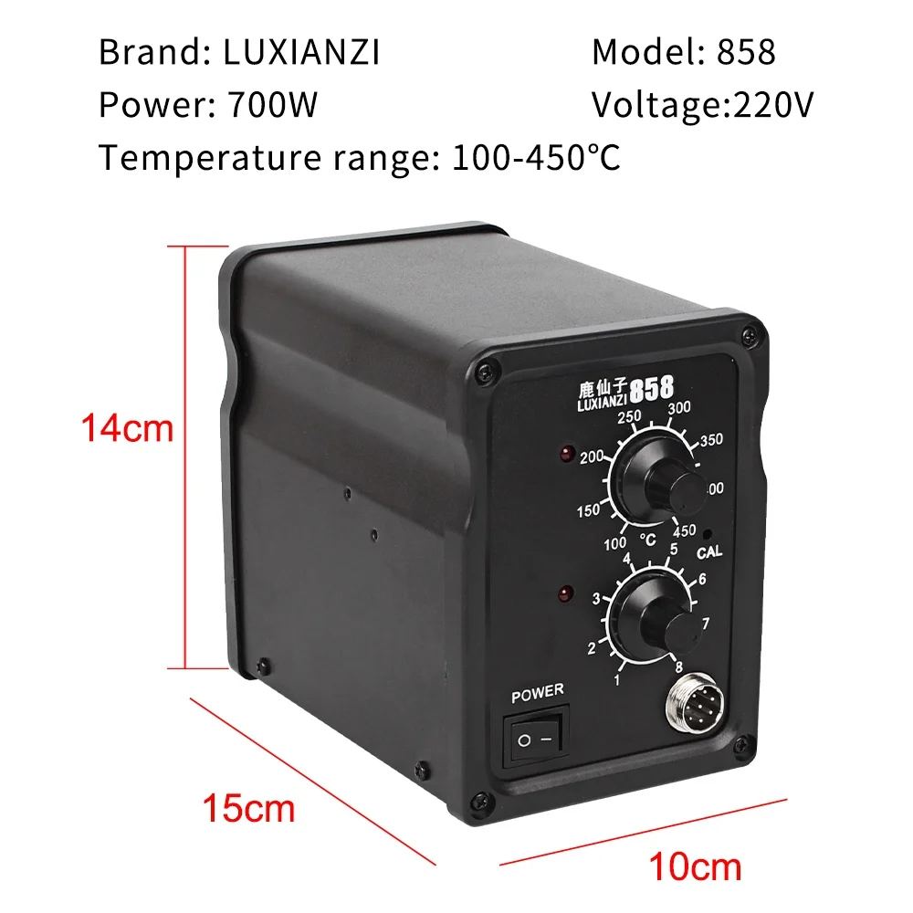 LUXIANZI Hot Air Gun Soldering Station LCD Digital Display Welding Rework Quick Heat Smart Cooling For BGA PCB IC Repair | Инструменты