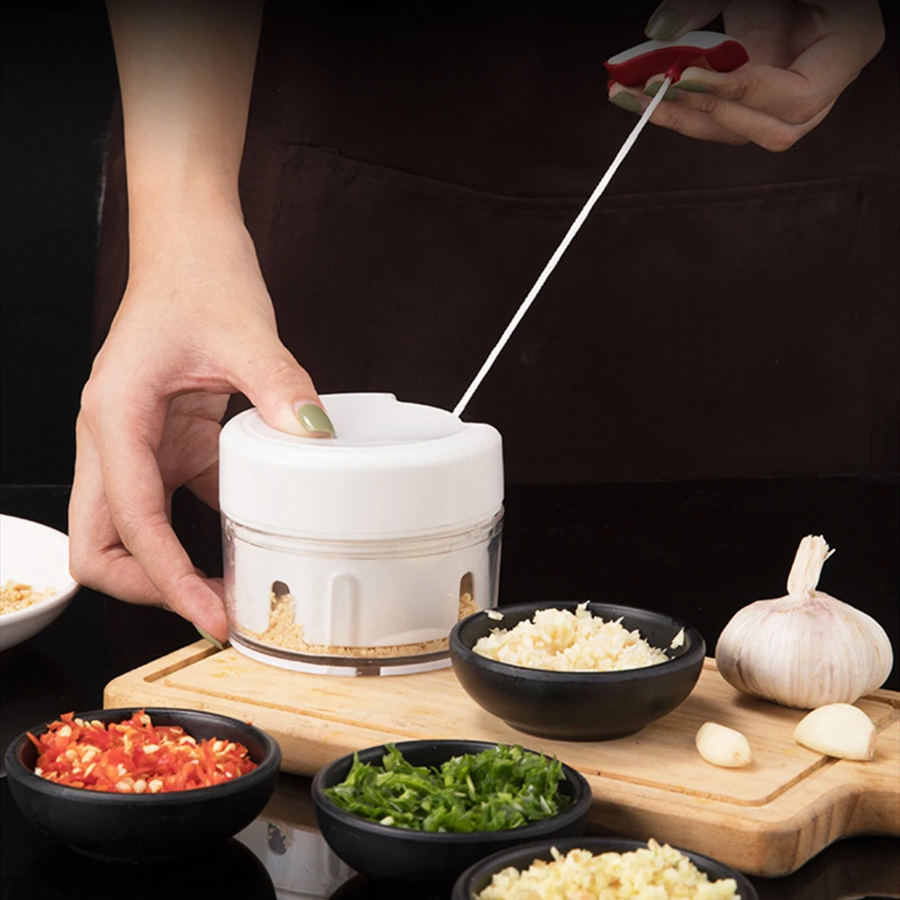 

Mini Food Garlic Vegetable Grinder Chopper Mincer Crusher Press for Meat Nuts Pepper Onion Multi-function Food Processor