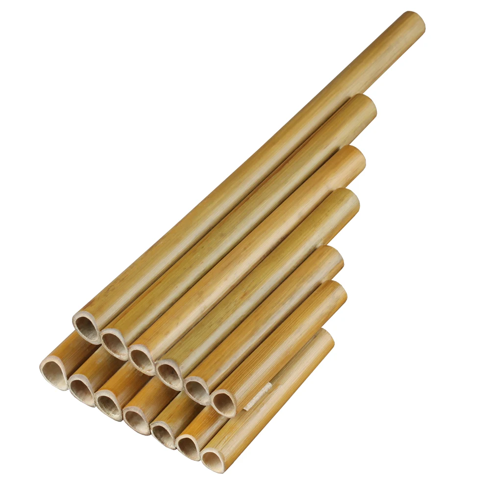 13 Pipes  Pan Flute G Key  Folk Musical Instruments  Original Colour Flute De Pan Woodwind Instrument Handmade Pan Pipes