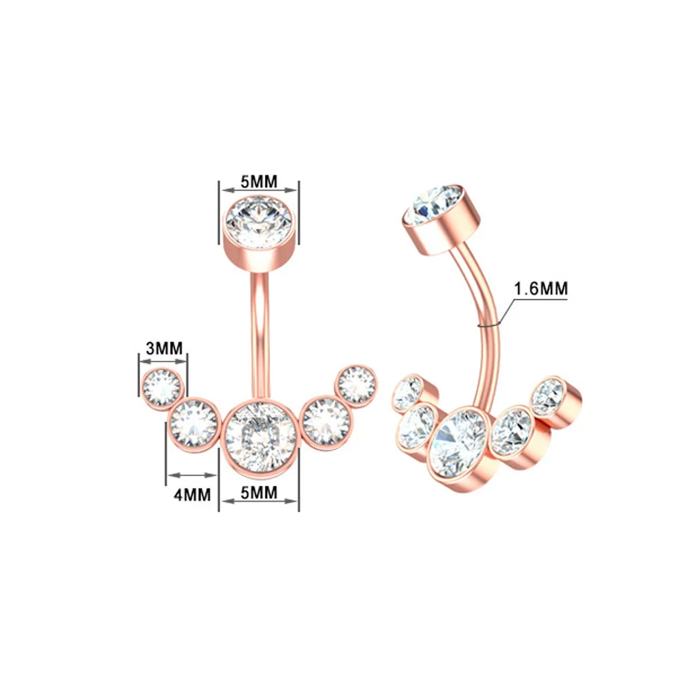 

1pc Sexy Navel Piercing Belly Ring Belly Button Rings Nombril Ear Piercings Ombligo Navelpiercing Body Jewelry for Women 14g