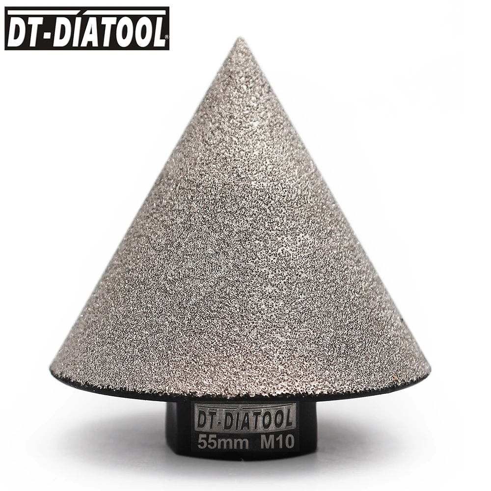 

1pc Dia 55mm M10 Thread Vacuum Brazed Diamond Chamfer Finger Milling Bits for Tile Ceramic Porcelain Beveling Bits