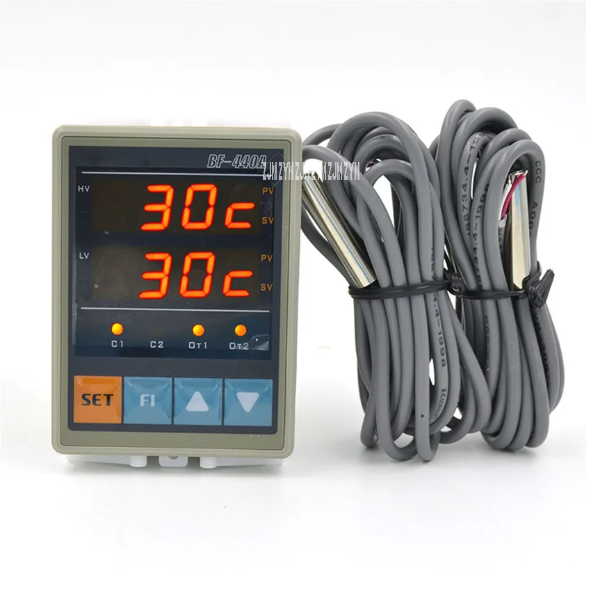 Interruptor de Temperatura em Dois Quente do Controlador de Temperatura da Energia Solar da Sonda v da Água Dobro do Termostato da Indicação de 250 Sentidos Digitas 90-bf-440a