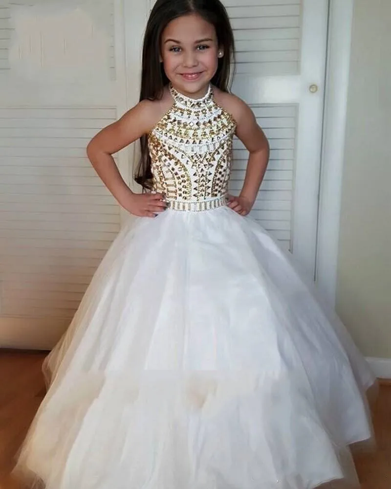 Милое Тюлевое платье с лямкой на шее для девочек держащих букет невесты свадьбе