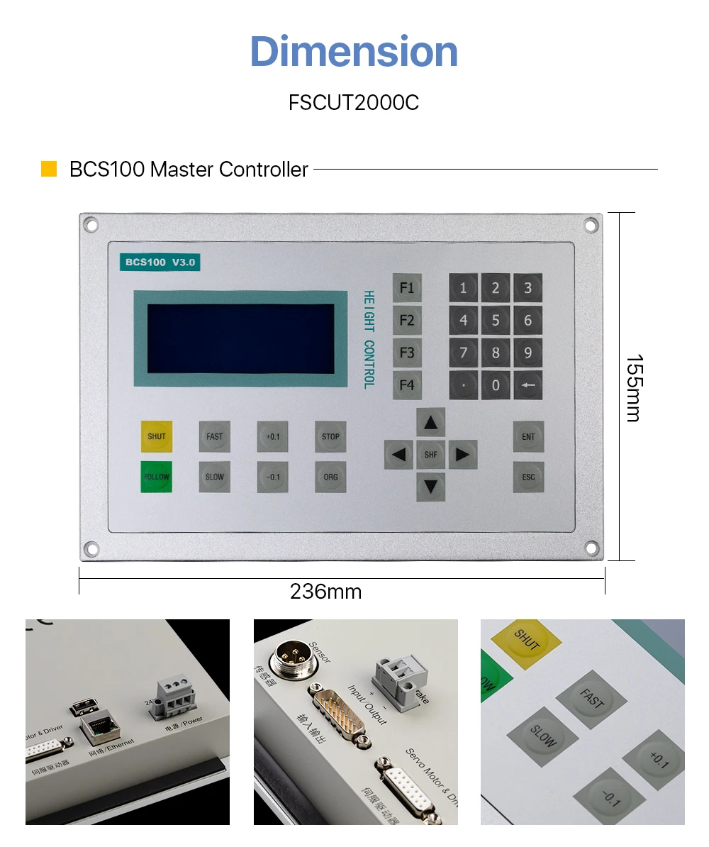 Friendess FSCUT Лазерная резка машина система управления 0-6KW FSCUT2000C Cypcut BCS100 BMC1604 FSCUT2000 контроллер
