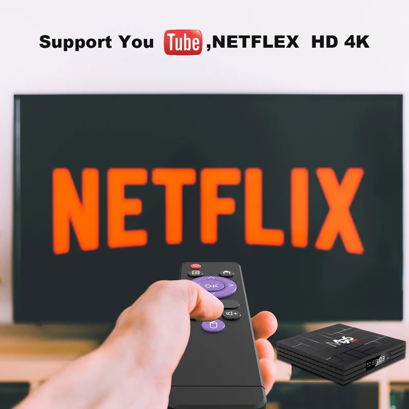 

Mini Smart Tv Box Android 9.0 4Gb+32Gb Rk3218 Quad-Core Wifi 2.4G 4K 3D Hk1Mini Set-Top Box Media Player(US Plug)