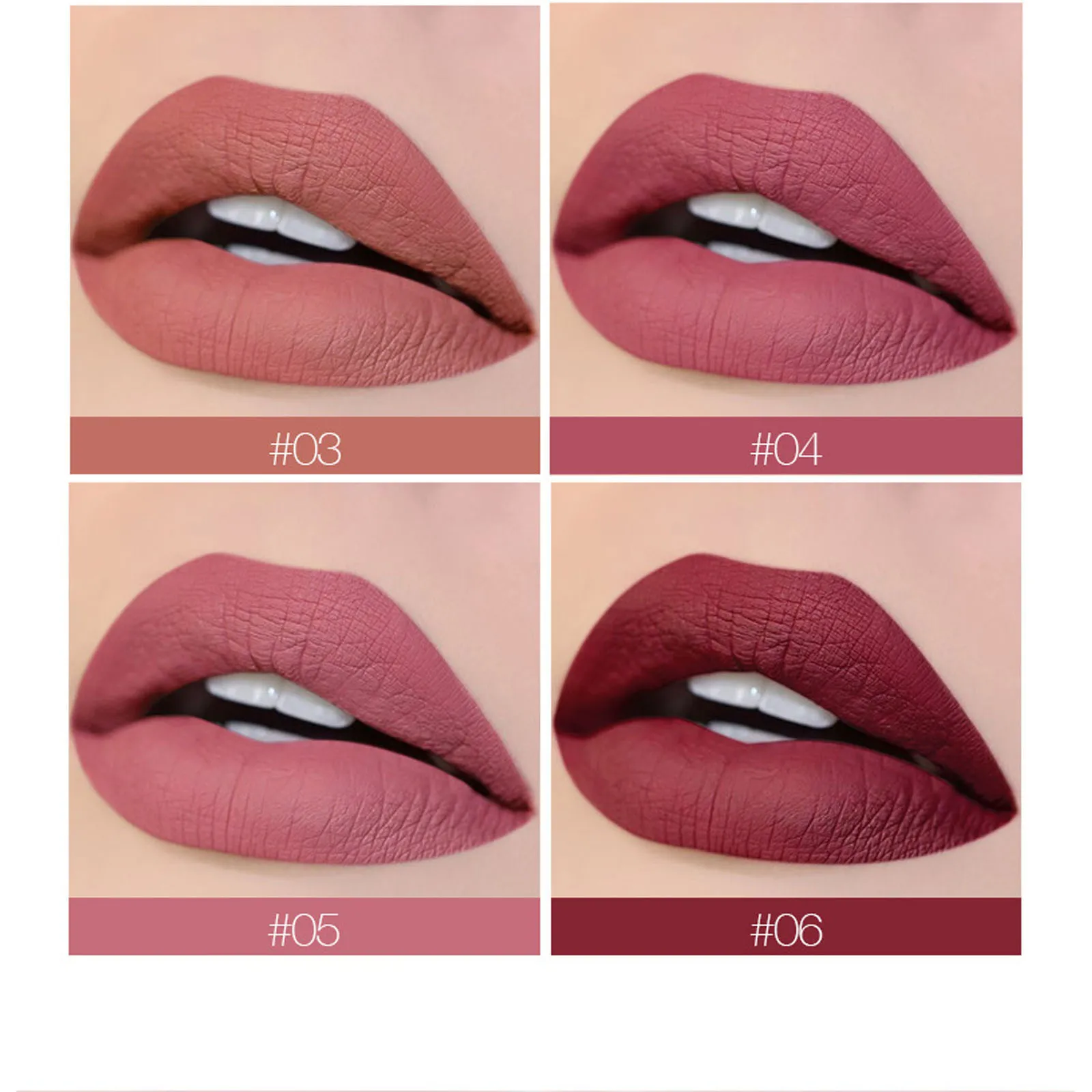 Набор матовых помад матовая водостойкая антипригарная чашка 6 цветов помады