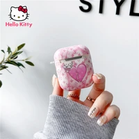 hello kitty is suitable for apple airpods 12 generation airpods pro wireless bluetooth compatible headset protective sleeve
