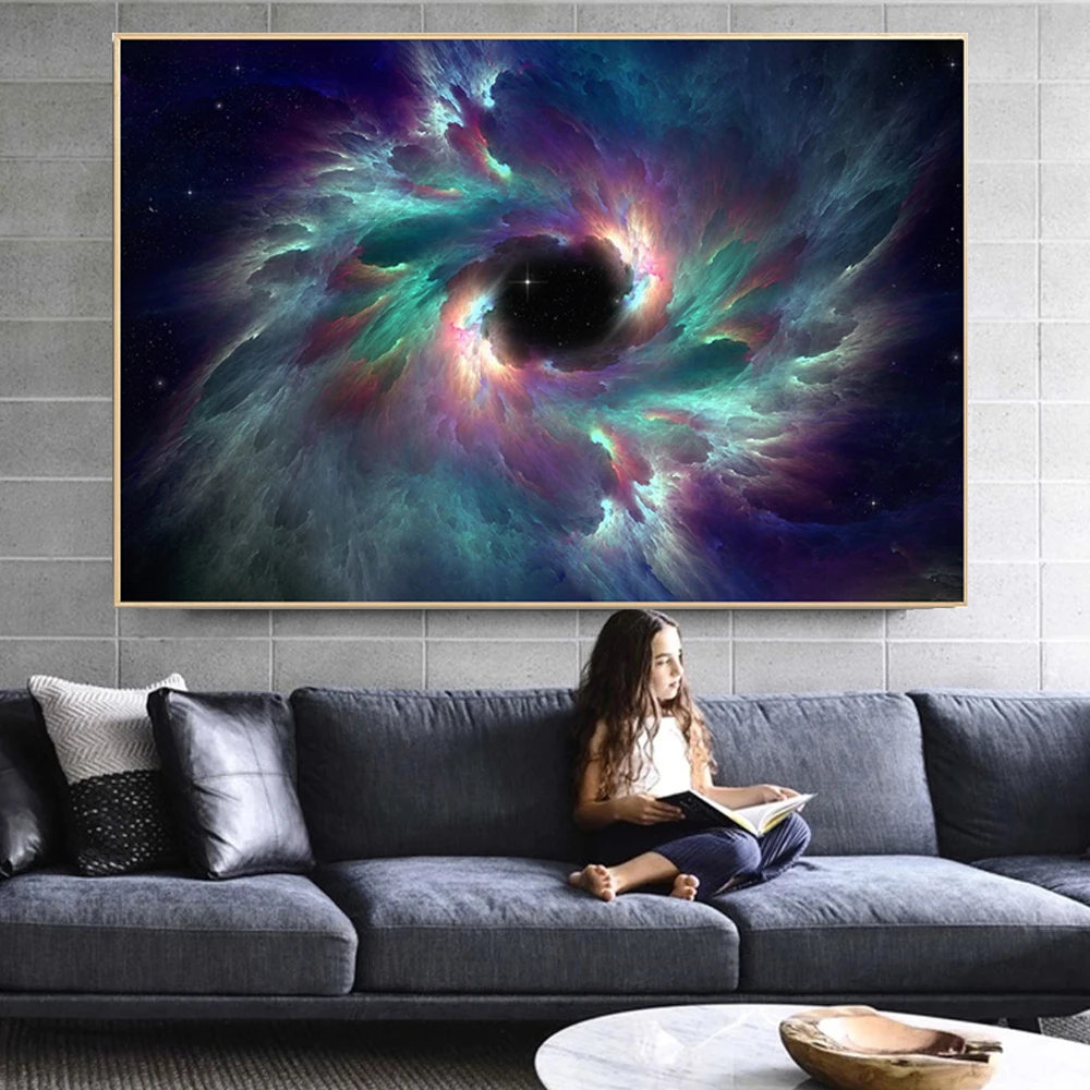 

Galaxy Nebula Poster Space Astronomy Universe Clouds Living Room Decoration Maison Starry Sky Home Star Canvas Painting Cuadros