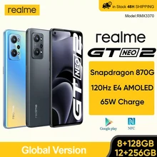 realme GT Neo 2 5G 6.62 Smart Phone 128GB/256GB 120Hz AMOLED E4 Screen Snapdragon 870 5000mAh 65W Super Charge NFC HDR selfies