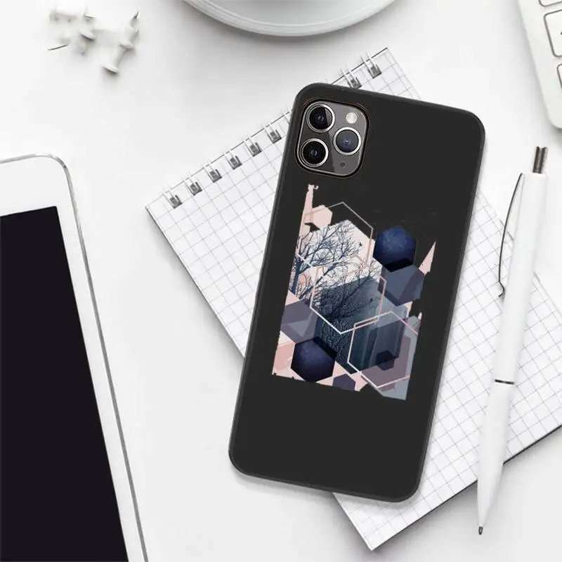 

Marble geometric pattern Phone Case Candy Color for iPhone 6 7 8 11 12 s mini pro X XS XR MAX Plus