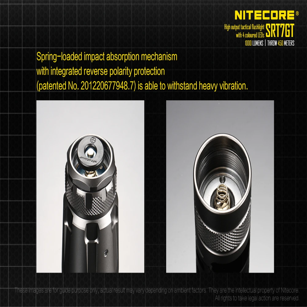 Оригинал редкая серия NITECORE SRT7GT фонарик CREE XP-L HI V3 1000 люмен умный кольцо селектор