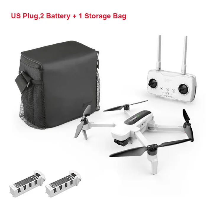 [] Hubsan H117S Zino gps 5,8 Г 1 км с видом от первого лица в формате 4K UHD, Камера 3-осевому гидростабилизатору RC Дрон Квадрокоптер RTF - Цвет: US 2 Battery 1 Bag