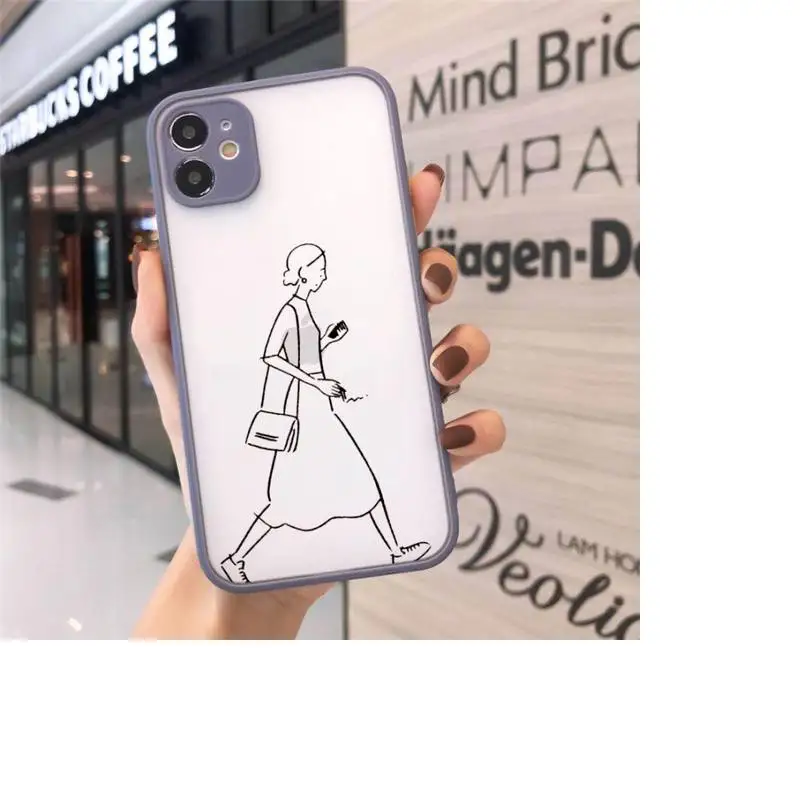 

2018 Killer Leon Phone Case For iPhone 12 11 Mini Pro XR XS Max 7 8 Plus X Matte transparent Gray Back Cover