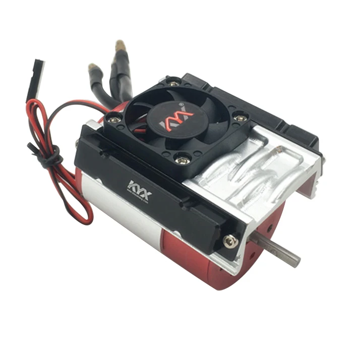 Radiador de Motor CNC de aleaci&oacute;n de aluminio, ventilador de refrigeraci&oacute;n de Motor cepillado 540/550 de 36mm para coches teledirigidos 1/10 D90 Scx10 II, piezas de repuesto-0