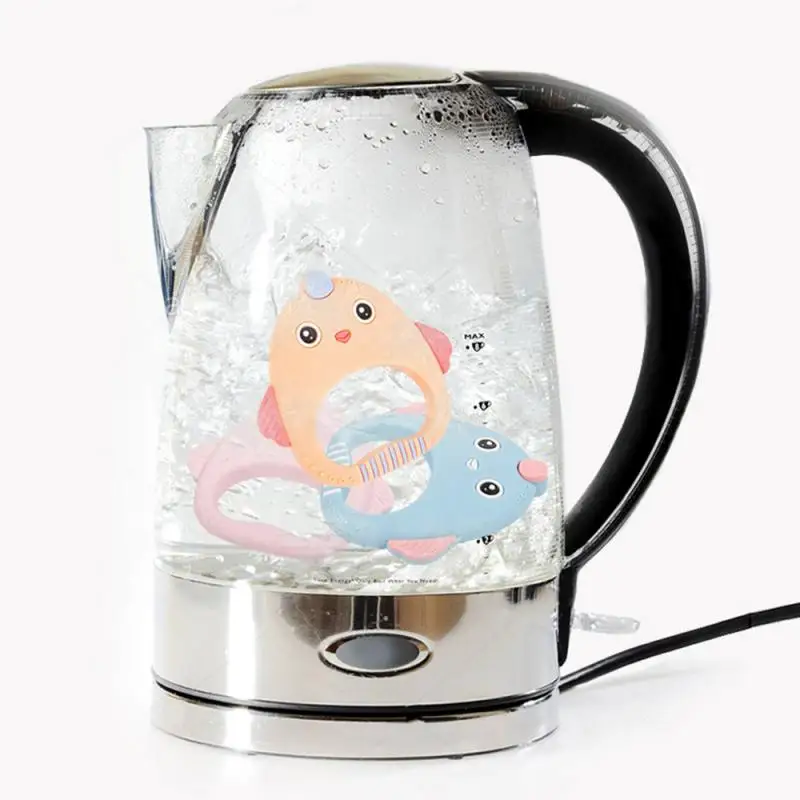 Новорожденные Силиконовые Прорезыватели еда град курица мультфильм шаблон