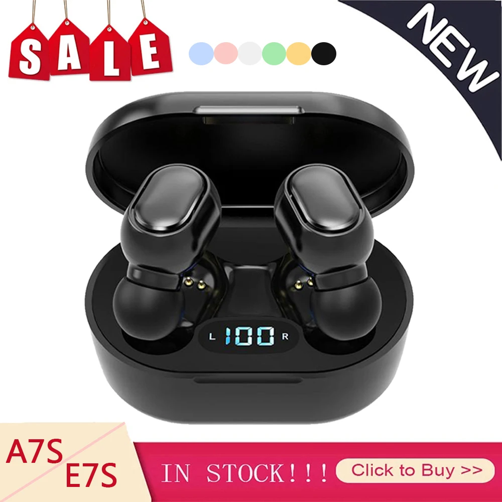 

Original E7S A7S TWS Wireless Bluetooth fone Earphones Handfree Noise Cancelling Earbuds audifonos Headset Gamer with Microfone