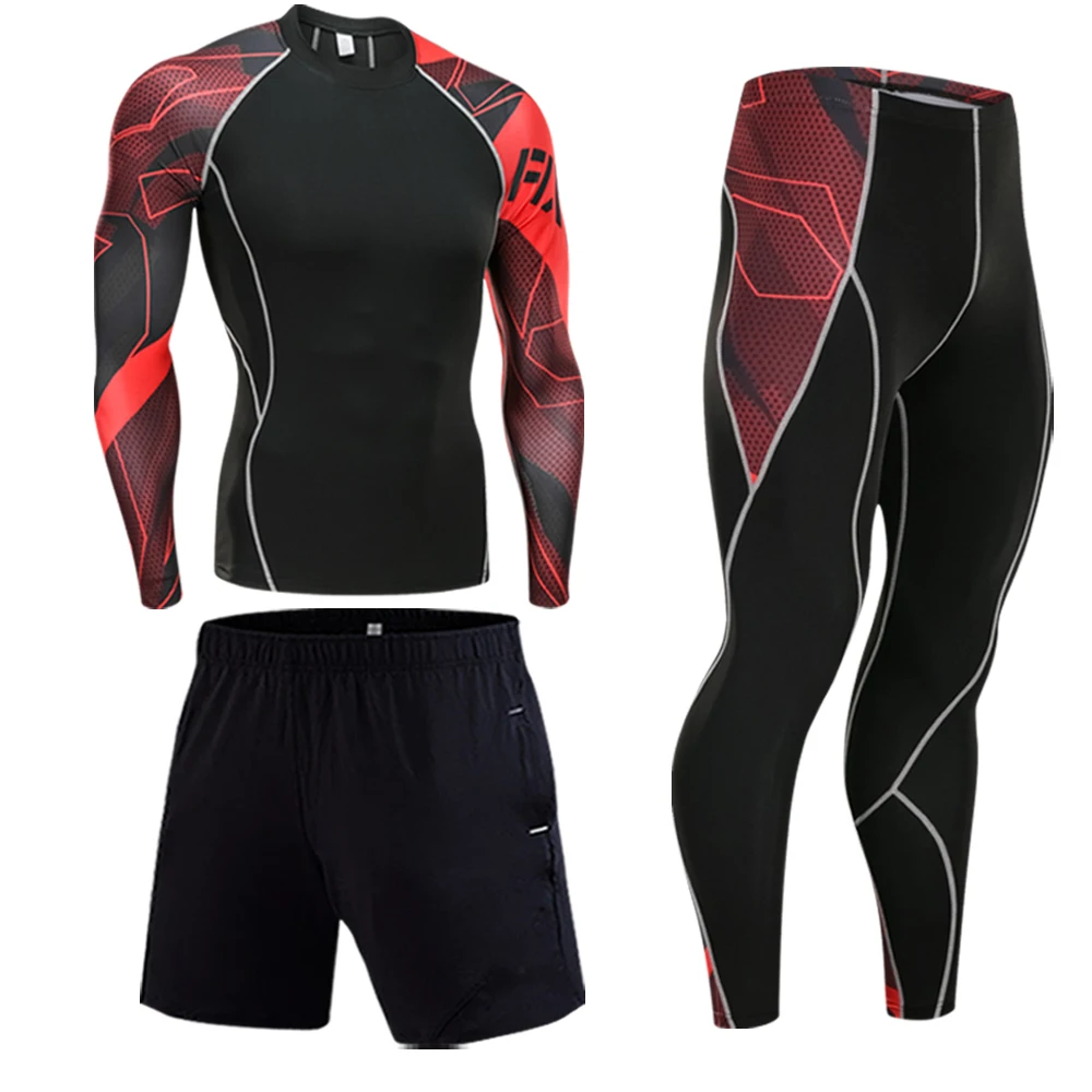 Men's fashion thermal underwear suit fitness primer primer compression sports suit underwear Long Johns men's brand