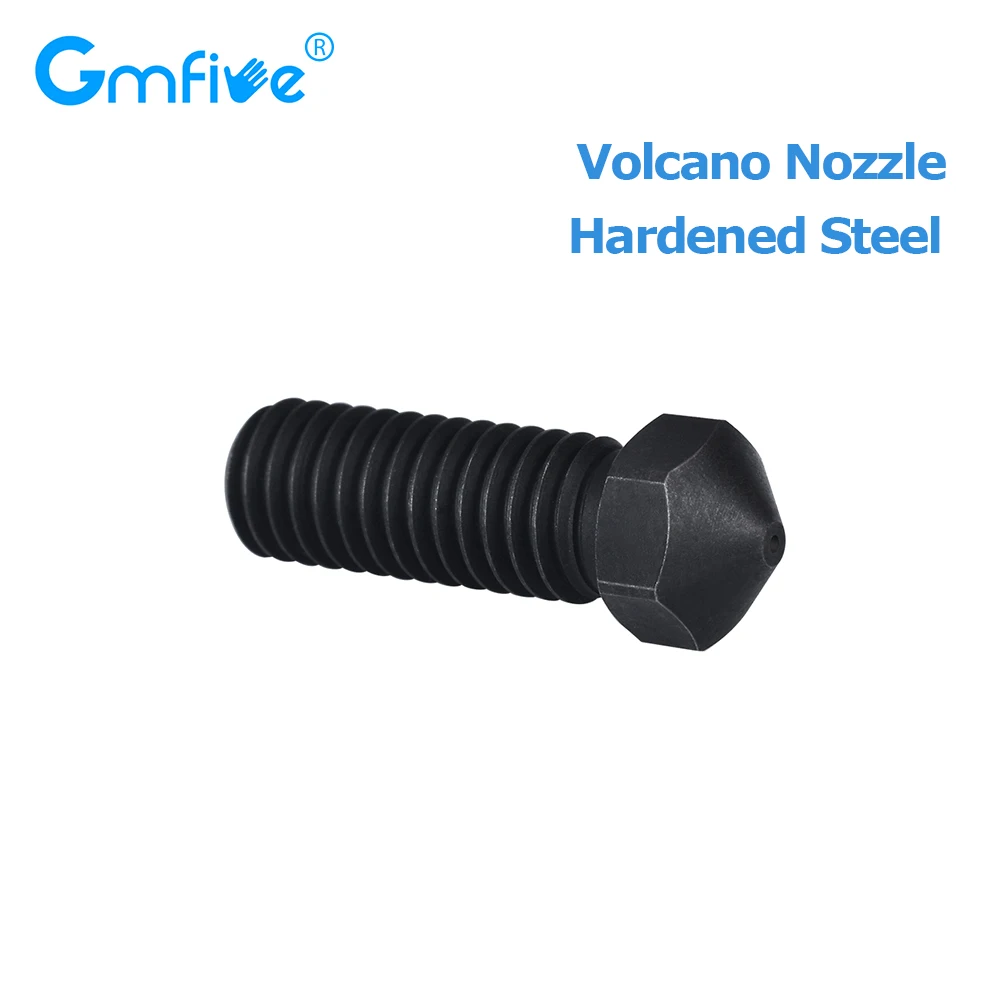 

Форсунки GmFive Volcano из закаленной стали, сопла 0,4/0,6/0,8/1,0/1,2 мм для 3D-принтера E3D Volcano J-Head Hotend 1,75/3,0 мм